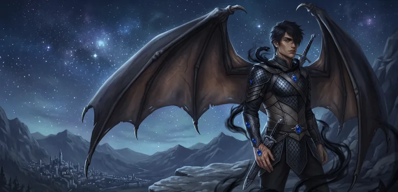 Portrait of Azriel, Spymaster of the Night Court.